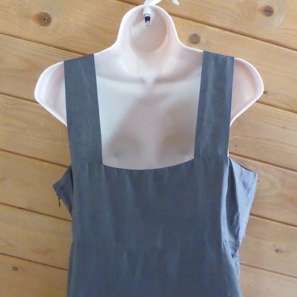 Eileen Fisher Gray 100% Silk Beaded Lined Cami Sleeveless Tank Top Relax Fit M - Picture 6 of 10